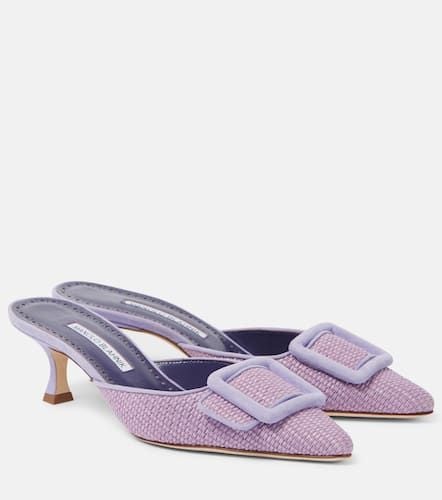 Maysale 50 raffia mules - Manolo Blahnik - Modalova