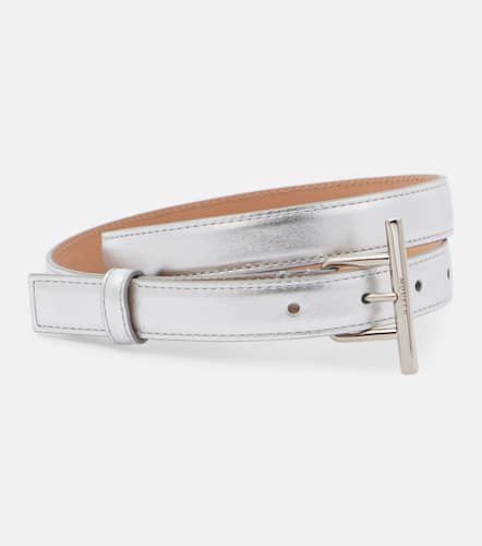 Metallic leather belt - Alexander McQueen - Modalova