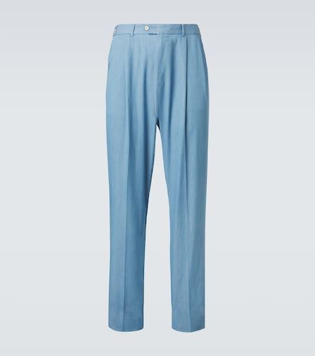 Pantaloni regular in cotone con pinces - Dunhill - Modalova