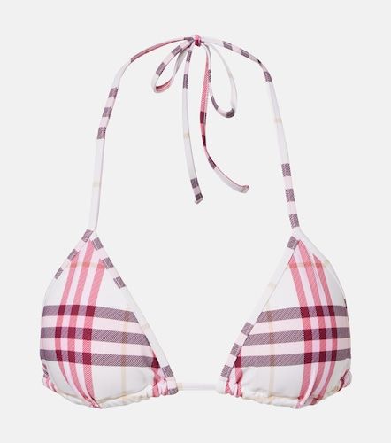 Top de bikini con Check - Burberry - Modalova