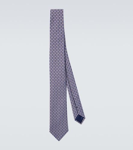 Silk-blend jacquard tie - Giorgio Armani - Modalova
