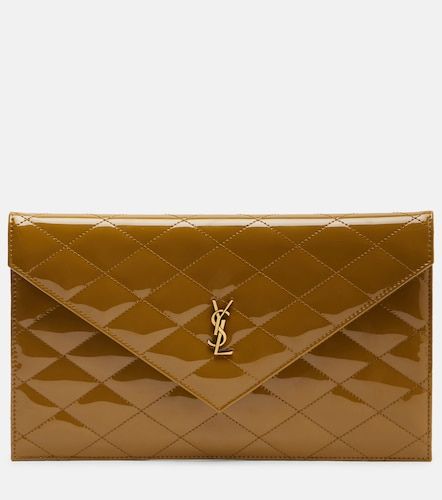 Pouch Paris de charol acolchado - Saint Laurent - Modalova