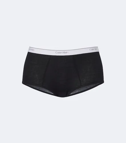 Thais ribbed-knit cotton-blend briefs - Calvin Klein Collection - Modalova