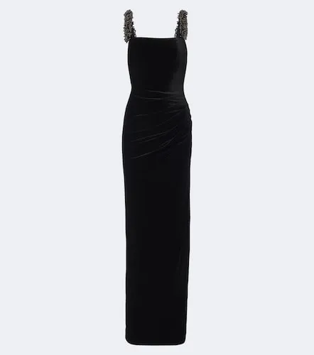 Draped embellished velvet gown - Self-Portrait - Modalova