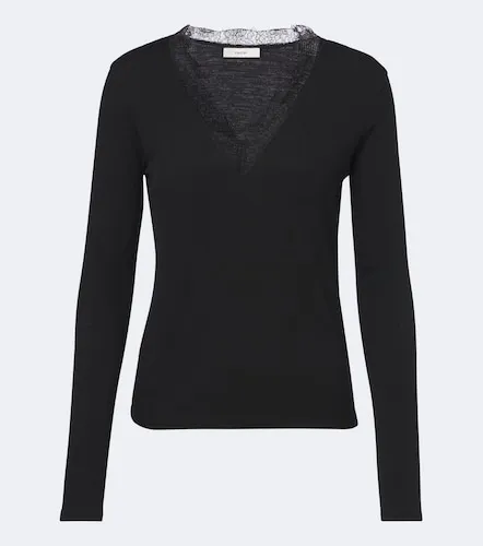 Vince Top aus Rippstrick mit Spitze - Vince - Modalova