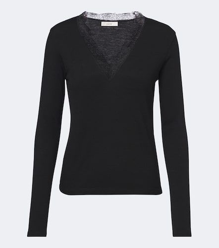 Vince Top aus Rippstrick mit Spitze - Vince - Modalova