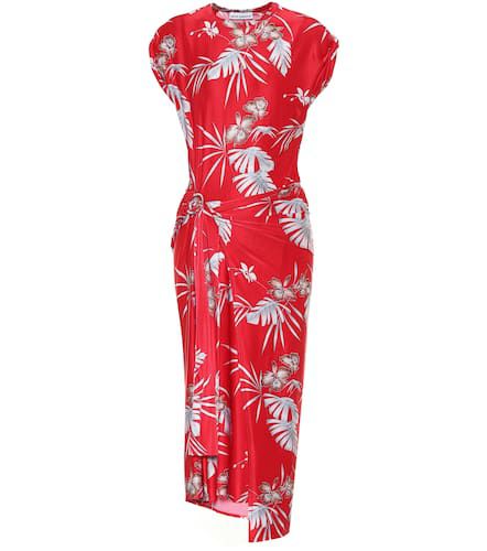 Printed jersey midi wrap dress - Rabanne - Modalova