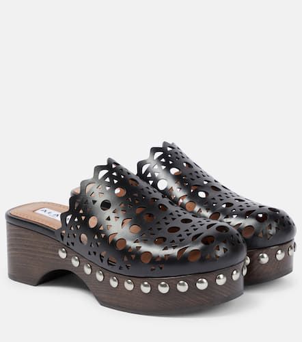 AlaÃ¯a Laser-cut leather clogs - Alaia - Modalova