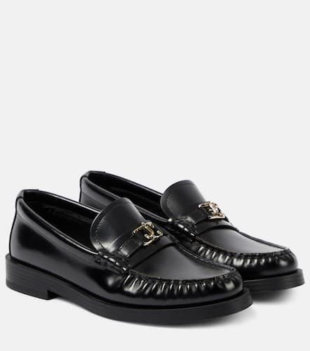 Addie logo leather loafers - Jimmy Choo - Modalova