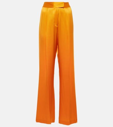 Pantaloni a gamba larga e vita alta in seta - The Sei - Modalova