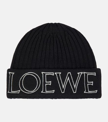 Loewe Logo ribbed wool beanie - Loewe - Modalova