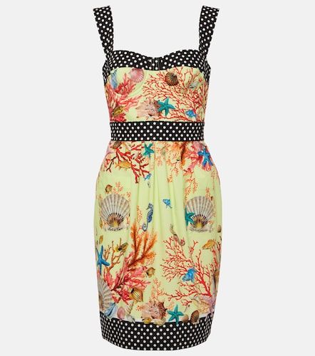 Vestido corto Capri de algodón estampado - Dolce&Gabbana - Modalova