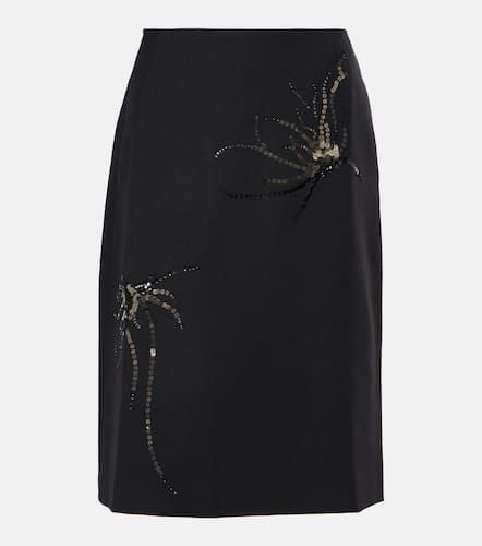 Sequined wool pencil skirt - Jacques Wei - Modalova