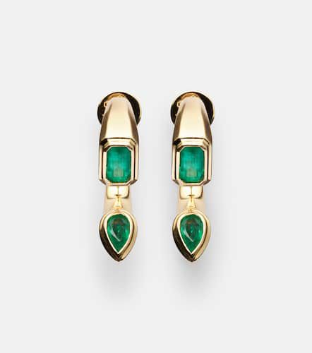 Bypass 18kt earrings with emeralds - Shay Jewelry - Modalova