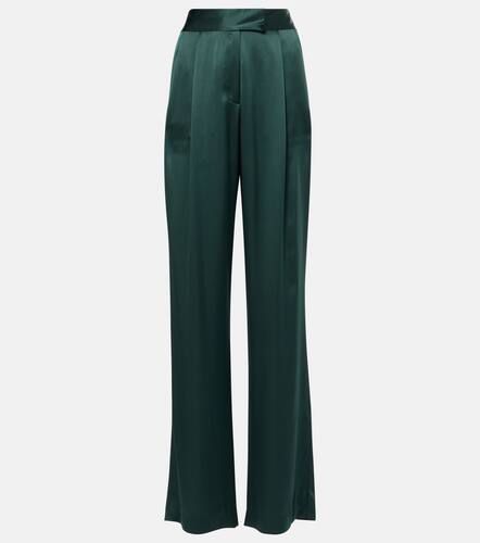 Pleated silk charmeuse wide-leg pants - The Sei - Modalova