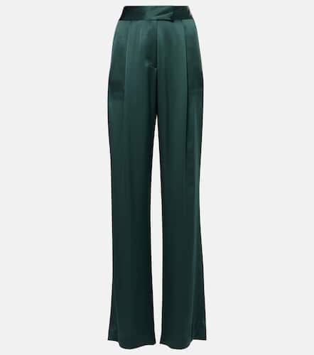 Pleated silk charmeuse wide-leg pants - The Sei - Modalova