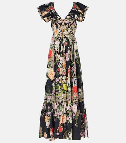 Ruffled floral cotton maxi dress - Camilla - Modalova