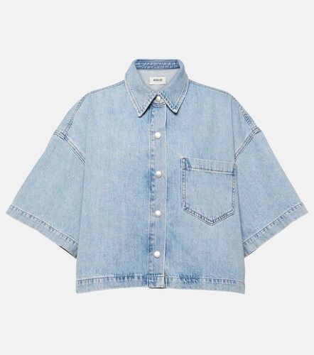 Camisa cropped Rona Box de denim - Agolde - Modalova