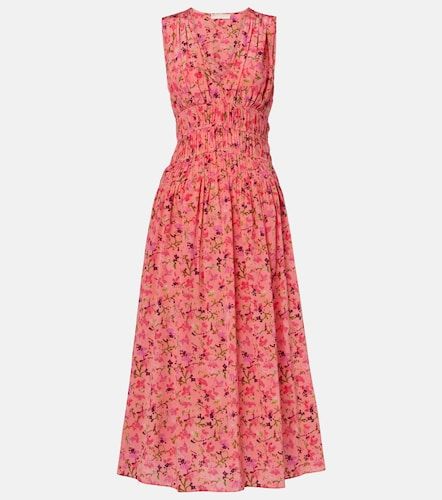 Abito midi Sylvie in seta con stampa floreale - Ulla Johnson - Modalova