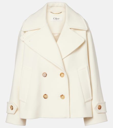 Double-breasted wool-blend jacket - Chloe - Modalova