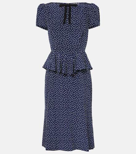 Polka-dot silk midi dress - Alessandra Rich - Modalova