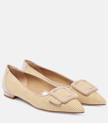 Maysalepumpflat raffia ballet flats - Manolo Blahnik - Modalova