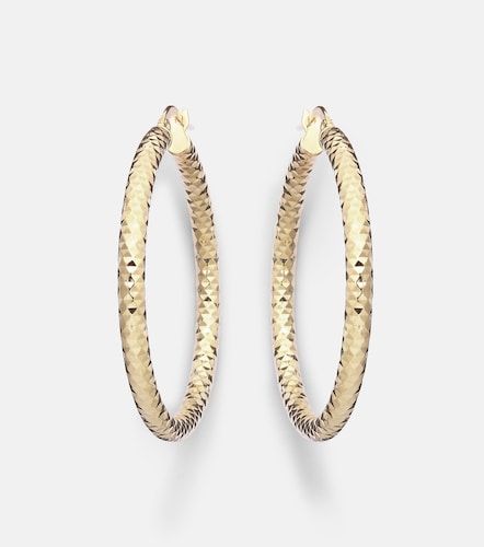 Pendientes de aro Bold Sparkle Medium de oro de 14 ct - Stone and Strand - Modalova