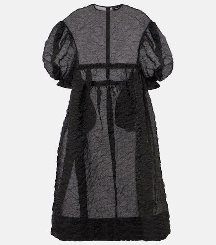 Gathered puff-sleeve midi dress - Simone Rocha - Modalova