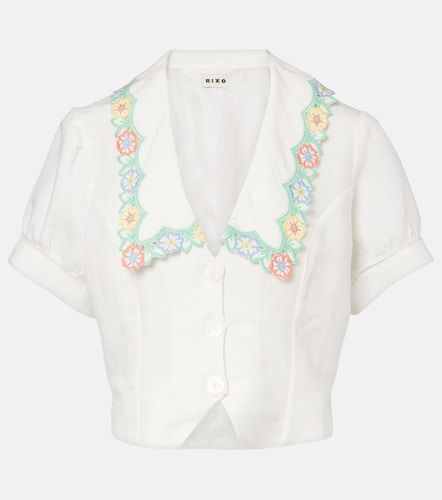 Rixo Top Iveta in misto lino - Rixo - Modalova