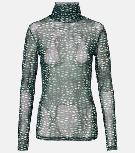 Sheer printed turtleneck top - Dries Van Noten - Modalova