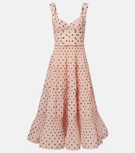 Polka-dot pleated bustier dress - Zimmermann - Modalova