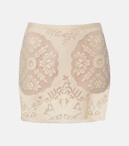 Minifalda en mezcla de algodón floral - Valentino Garavani - Modalova