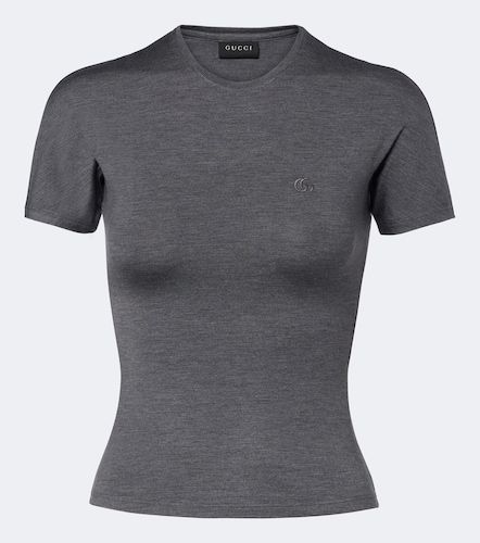 Gucci Double G silk-blend T-shirt - Gucci - Modalova