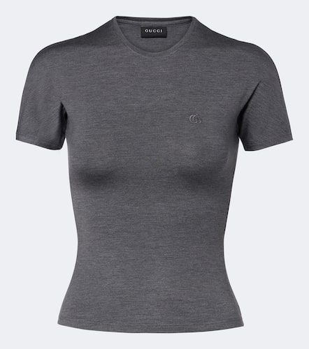Gucci Double G silk-blend T-shirt - Gucci - Modalova
