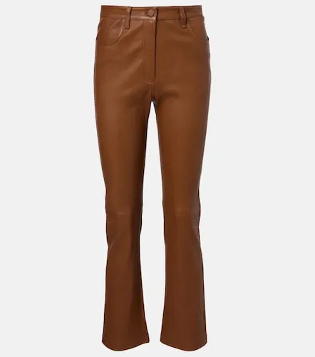 Cropped leather bootcut pants - Joseph - Modalova