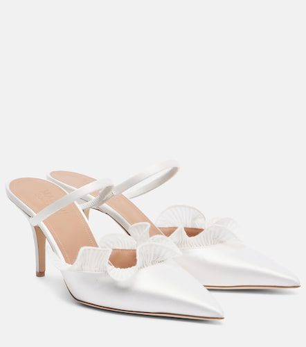 Cecile 70 ruffled satin mules - Malone Souliers - Modalova