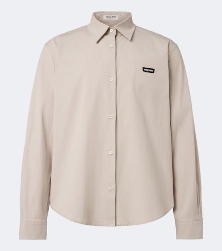 Camicia in popeline di misto cotone - Miu Miu - Modalova