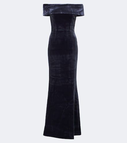 Off-Shoulder-Robe Solana aus Samt - Rebecca Vallance - Modalova