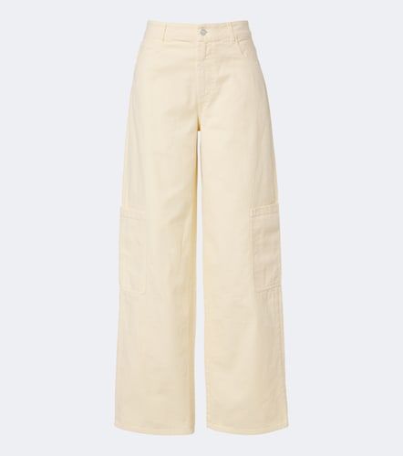 Pantaloni a gamba larga in cotone - Moncler - Modalova