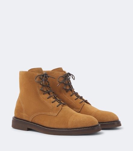 Suede lace-up boots - Brunello Cucinelli - Modalova