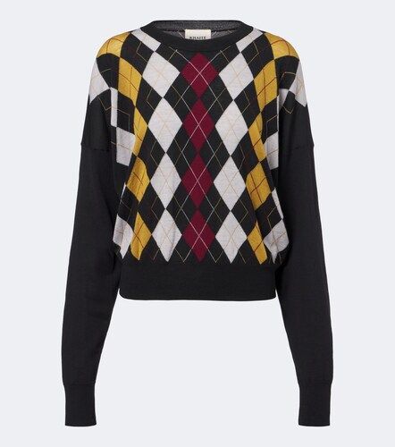 Tammy wool and silk argyle sweater - Khaite - Modalova
