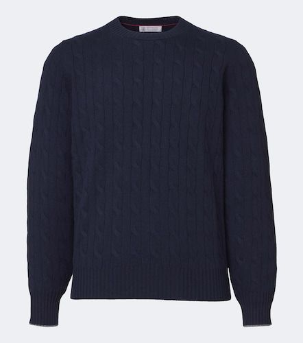 Pullover in cashmere a trecce - Brunello Cucinelli - Modalova