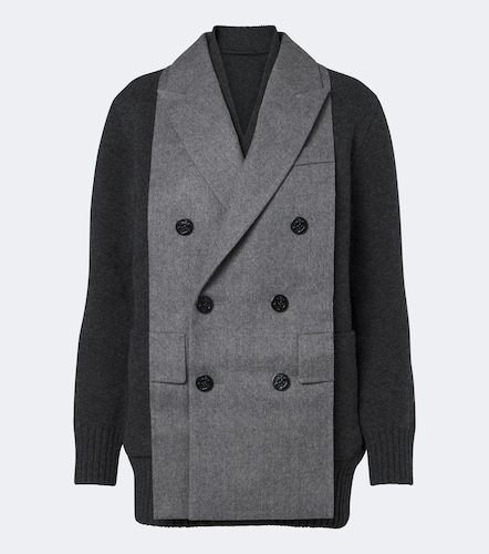 Cárdigan en mezcla de lana a capas - Sacai - Modalova