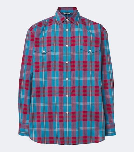 Camisa de algodón y seda a cuadros - Auralee - Modalova