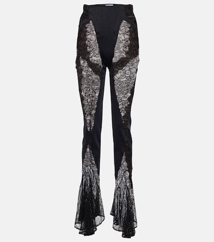 Mugler High-rise flared lace pants - Mugler - Modalova