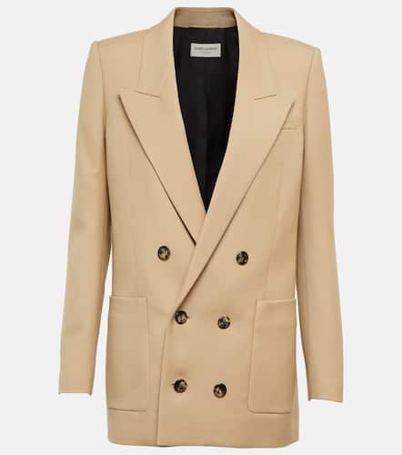 Double-breasted wool gabardine blazer - Saint Laurent - Modalova