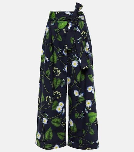 Floral cotton poplin culottes - Oscar de la Renta - Modalova