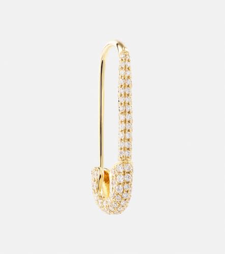 Safety Pin 18kt single earring with diamonds - Anita Ko - Modalova