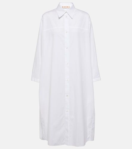 Vestido camisero de popelín de algodón - Marni - Modalova