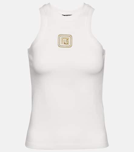 Balmain Logo jersey tank top - Balmain - Modalova